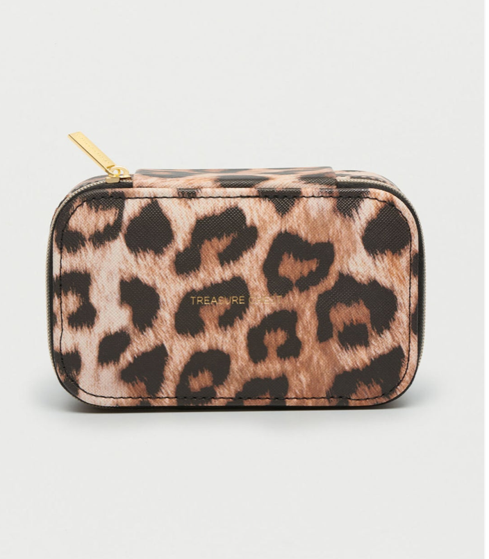 leopard print mini jewellery box