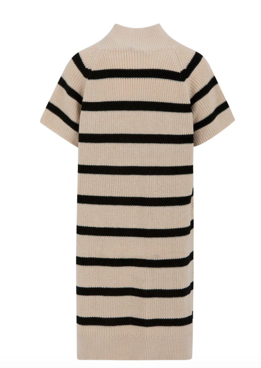 Long Knit Vest - Stripes