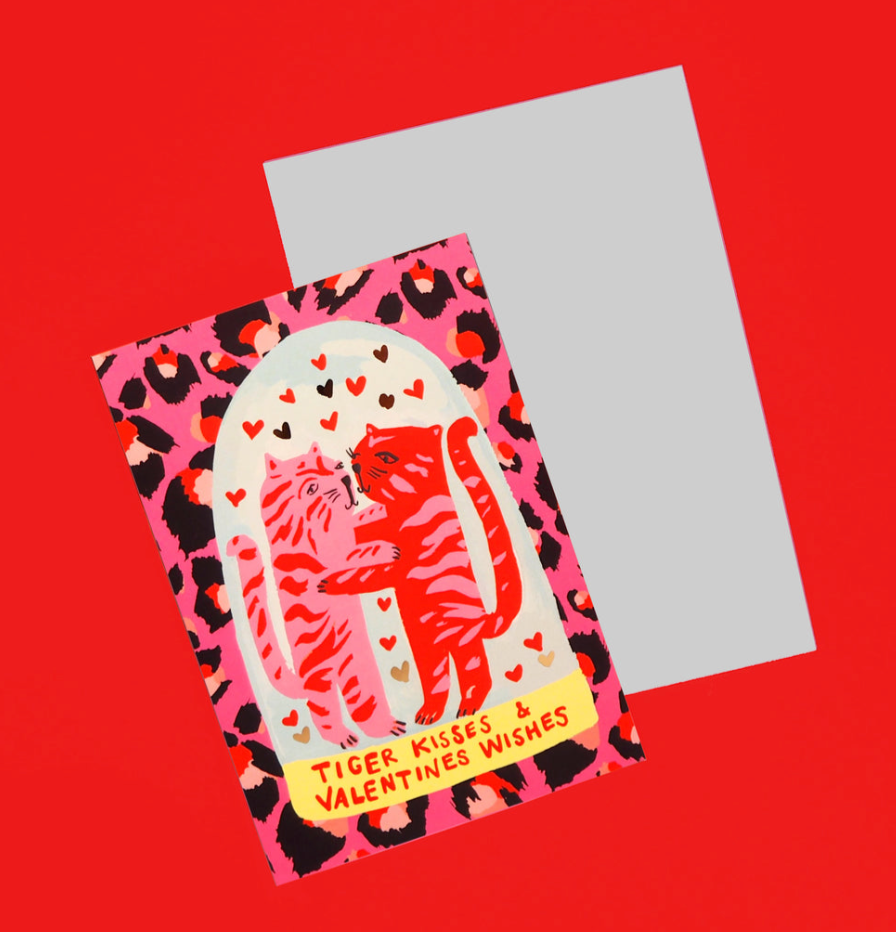 Tiger Kisses Valentines Card