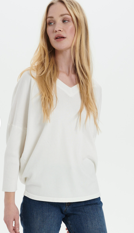 KilaSZ V-neck Pullover - White
