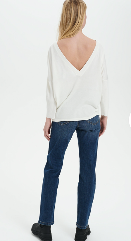KilaSZ V-neck Pullover - White