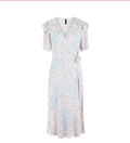 YASLINI FLORAL MIDI WRAP DRESS