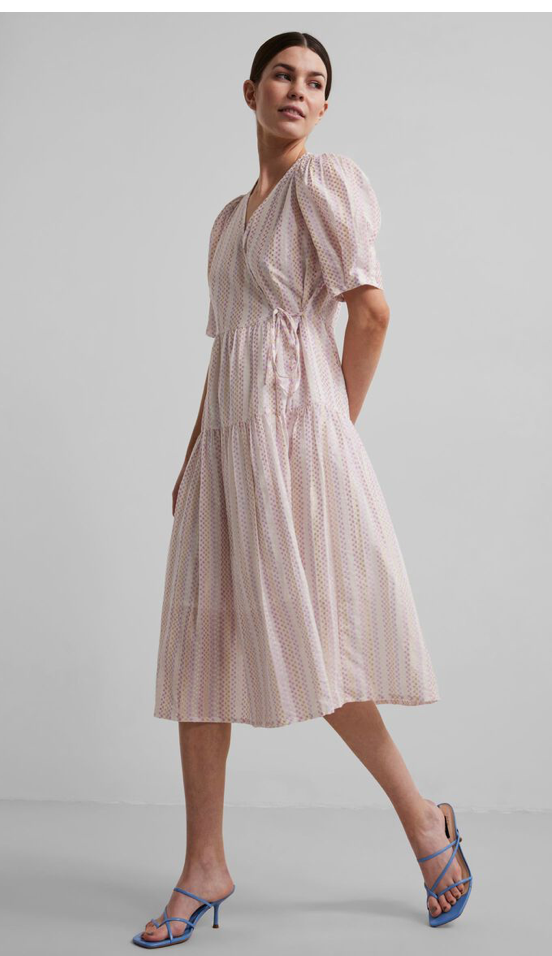 YASPRISMA WRAP MIDI DRESS - Star White