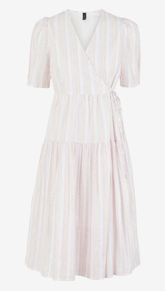 YASPRISMA WRAP MIDI DRESS - Star White