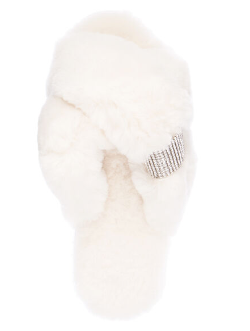 Mayberry Crystal Slippers - Natural