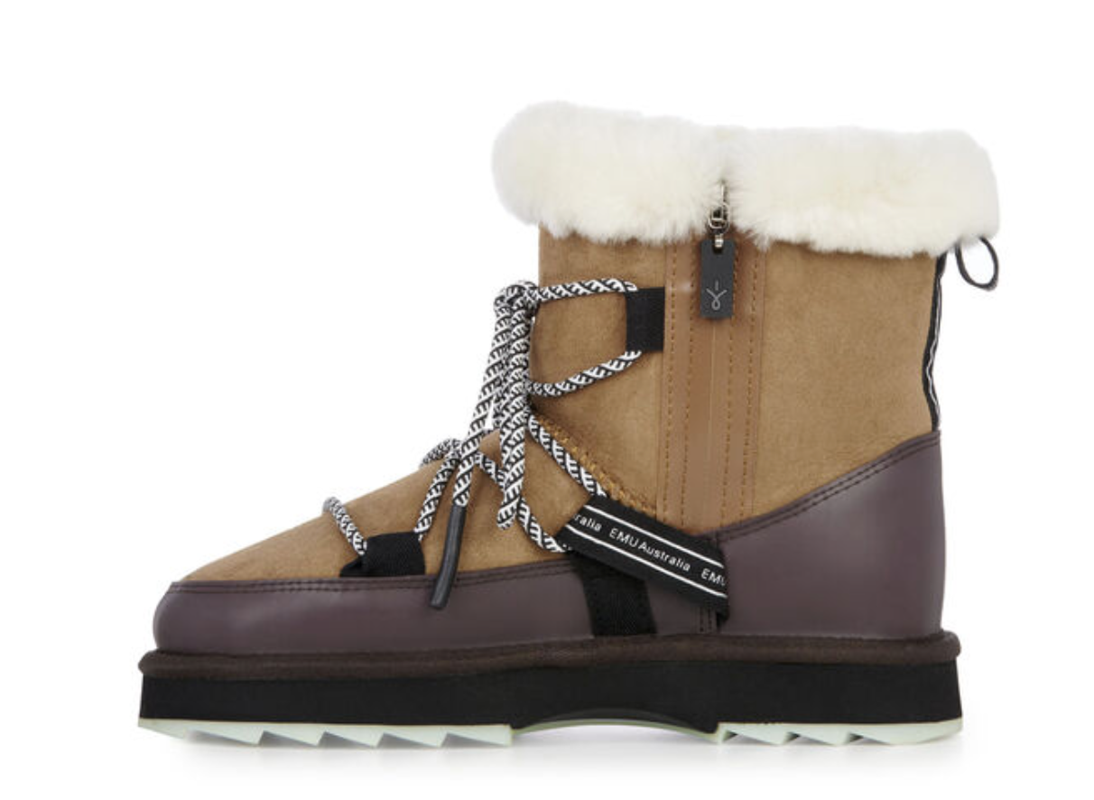 Blurred Women's Sheepskin Boot - Chestnut