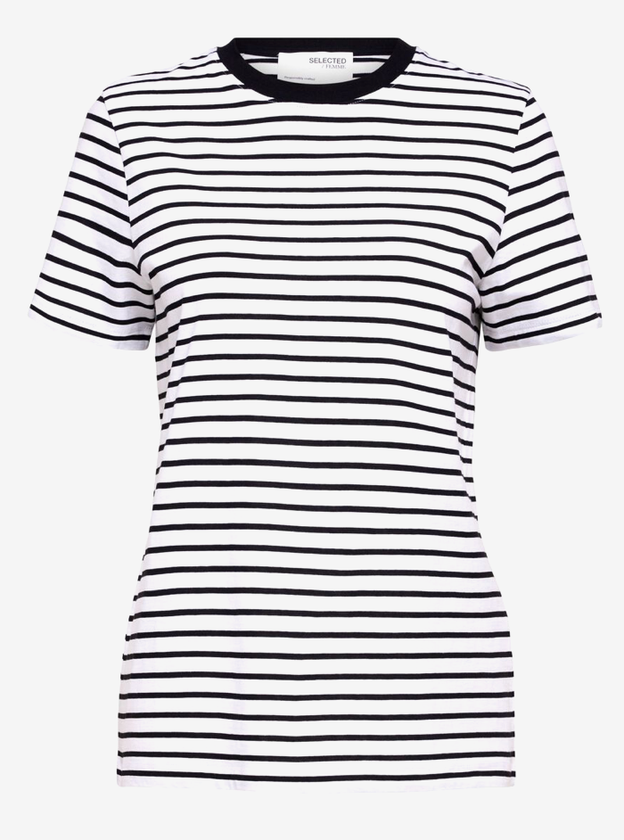 Striped T-Shirt - Black / Bright White