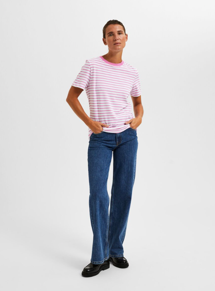 Striped T-Shirt - Cyclamen