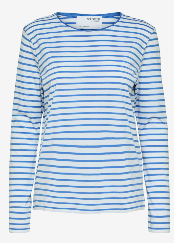STRIPE LS T-SHIRT - Ultramarine