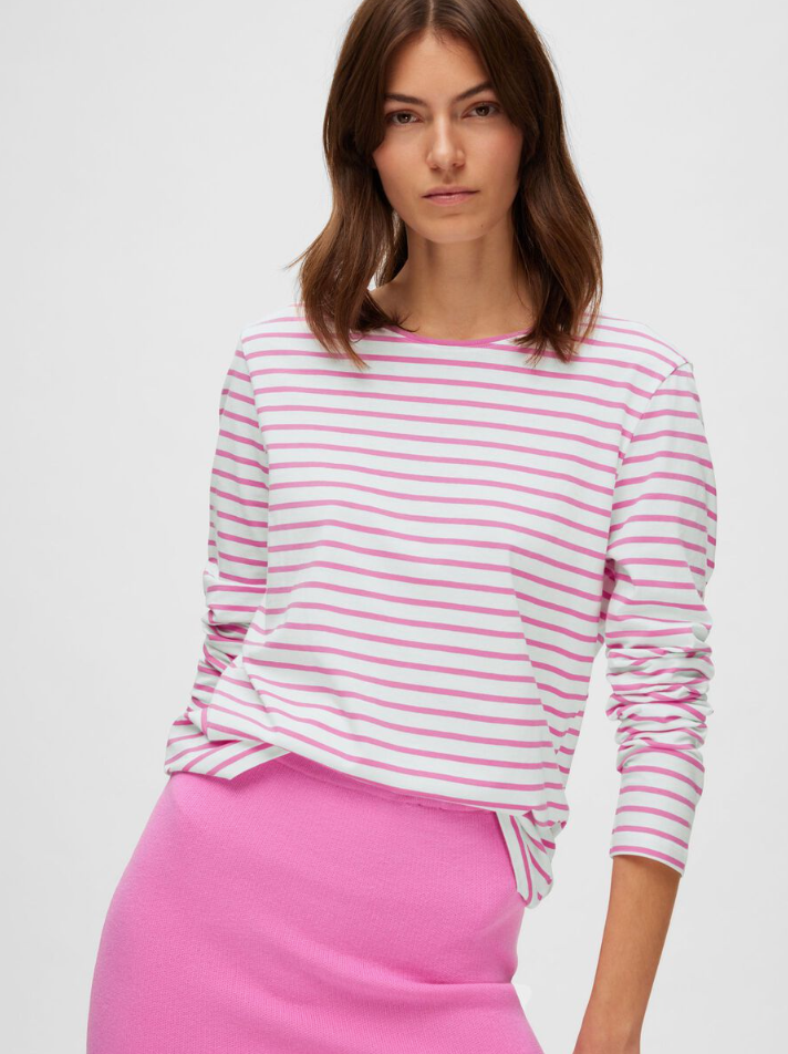 STRIPE LS T-SHIRT - Cyclamen