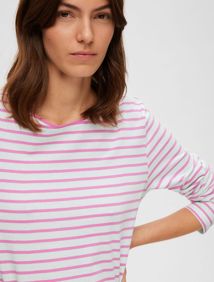 STRIPE LS T-SHIRT - Cyclamen