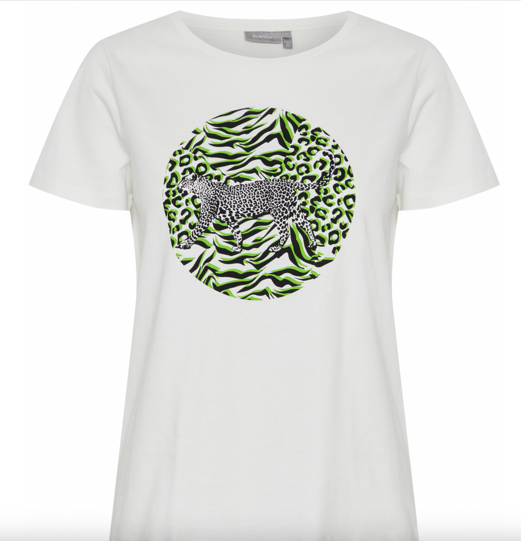 FrSuni T-Shirt - White / Leopard