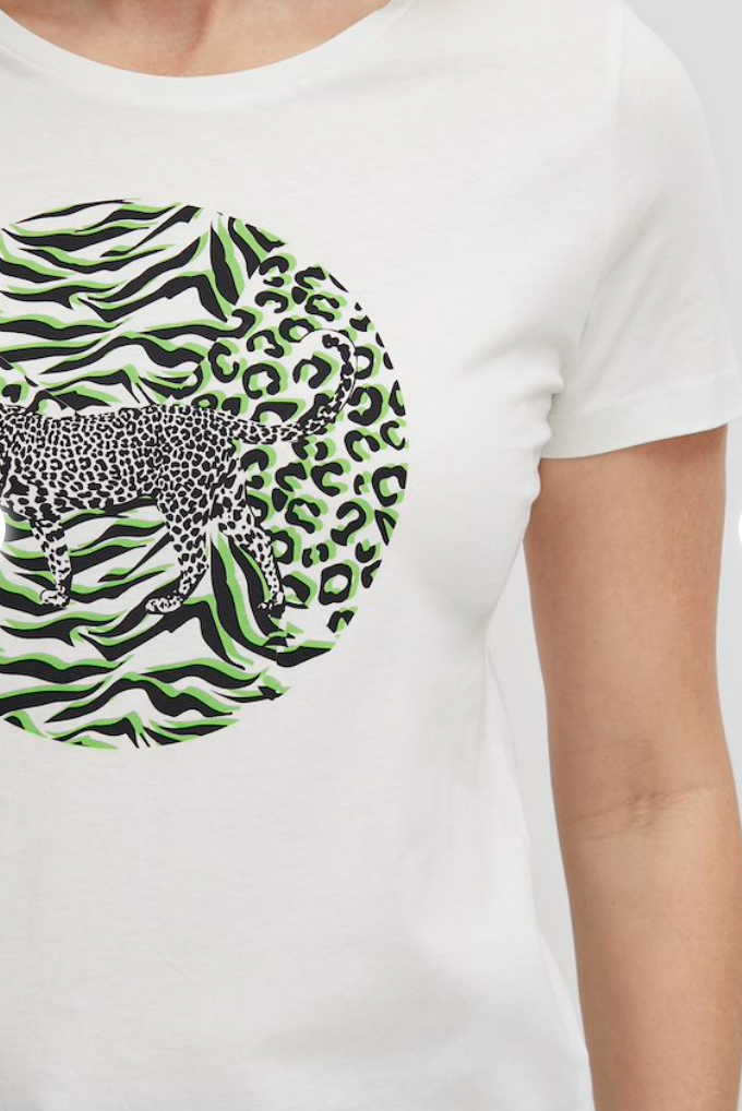 FrSuni T-Shirt - White / Leopard