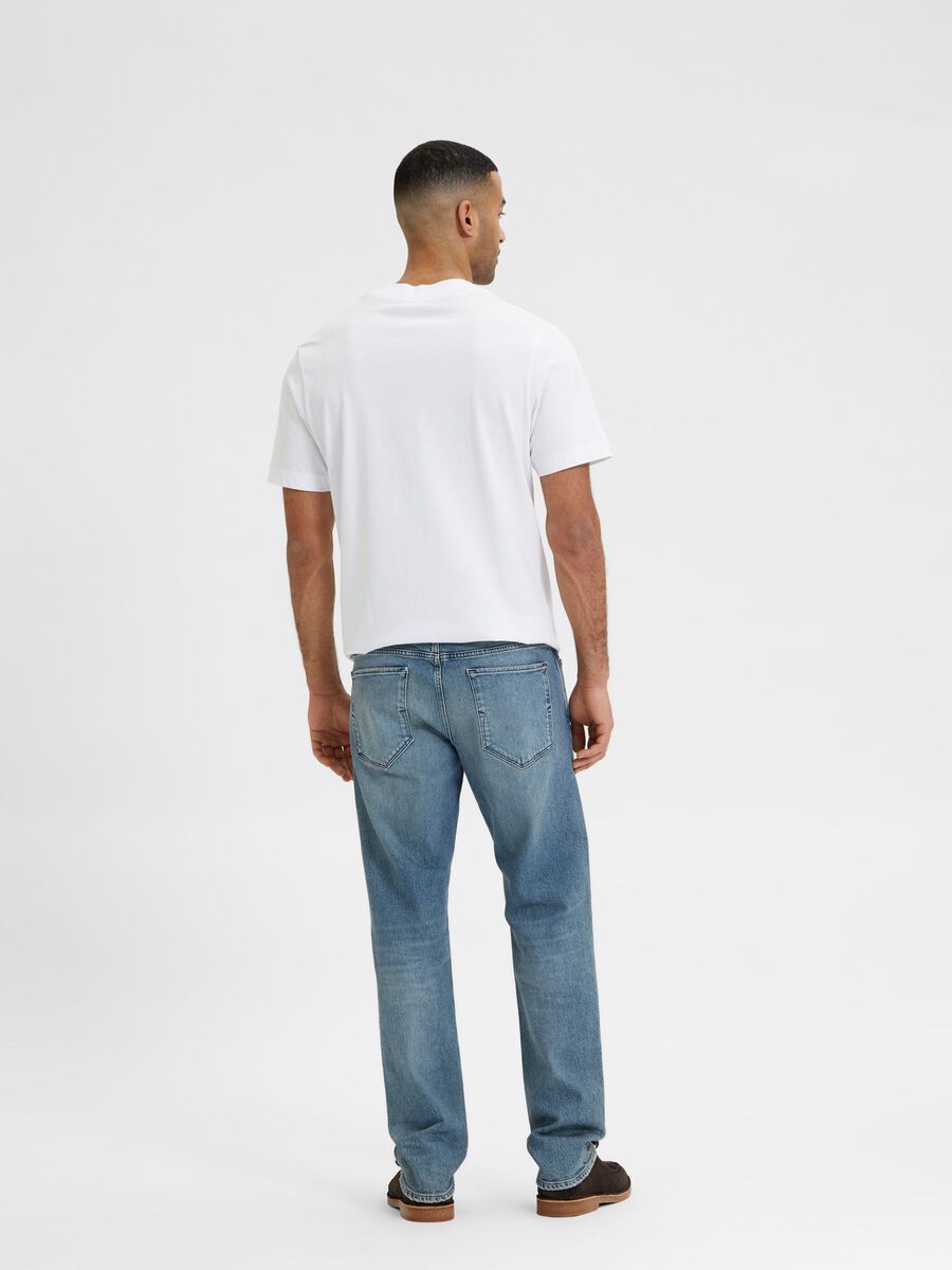 STRAIGHT FIT JEANS - Light Blue Denim