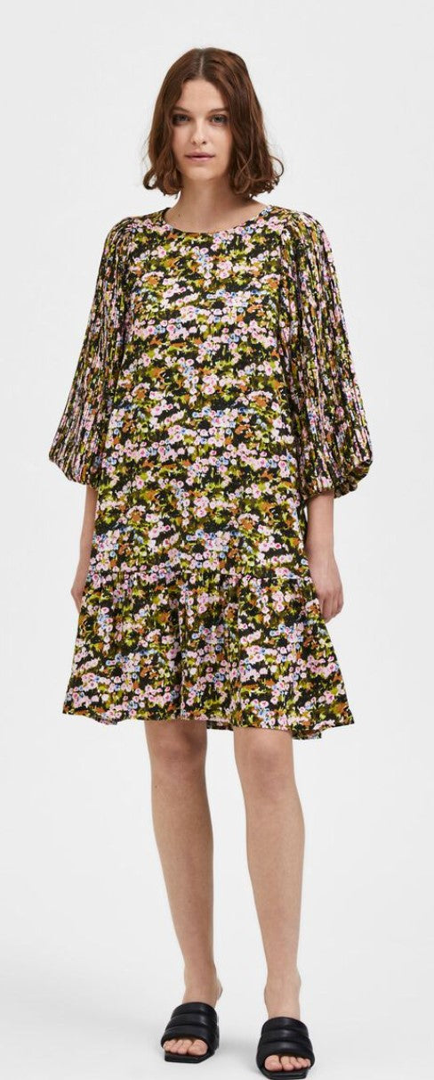 SLFEVIE PLISSE LS DRESS