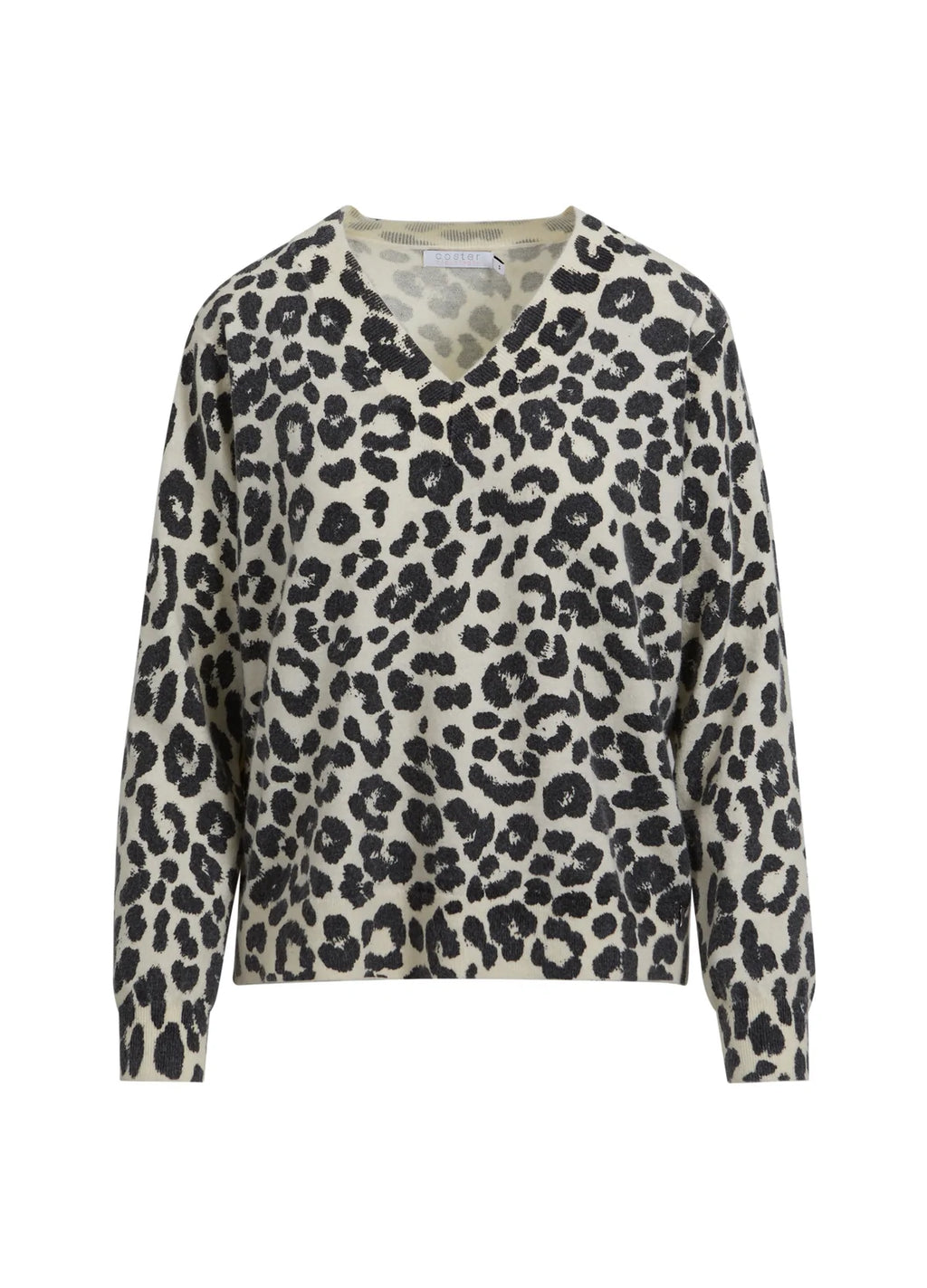 CC V-Neck Knit with Leo Print