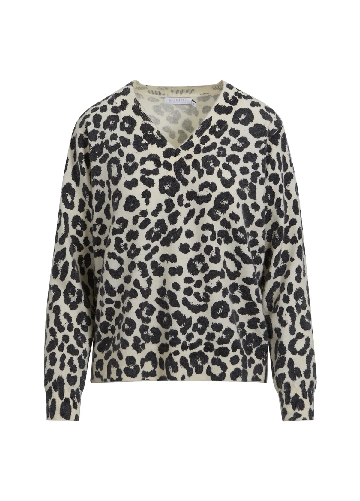 CC V-Neck Knit with Leo Print