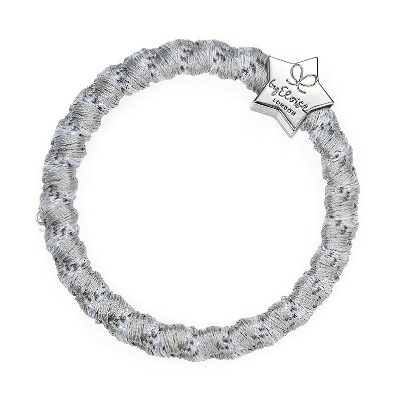 Silver Star Bangle Band - Woven Shimmer