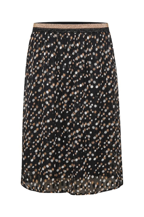 black star print  skirt