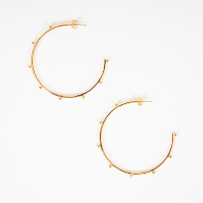 oversized punk hoop earrings - gold