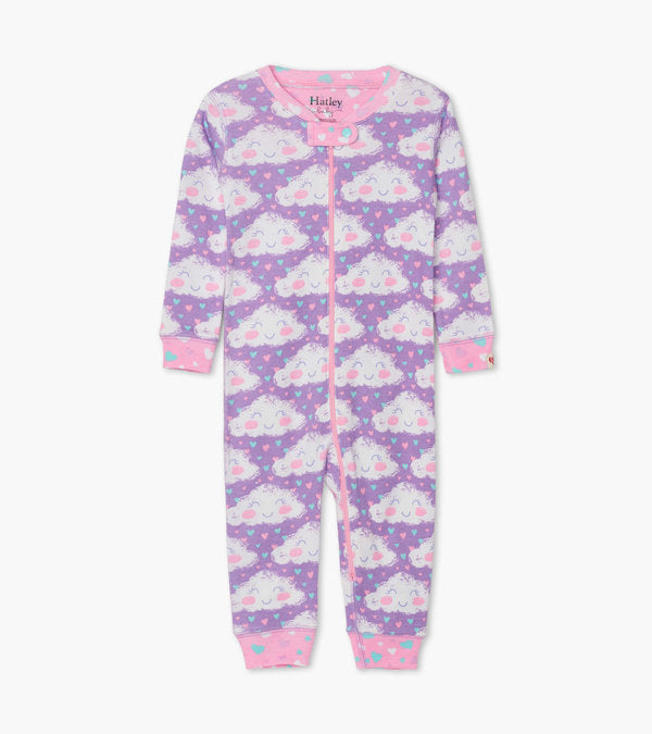 cheerful clouds organic cotton coverall