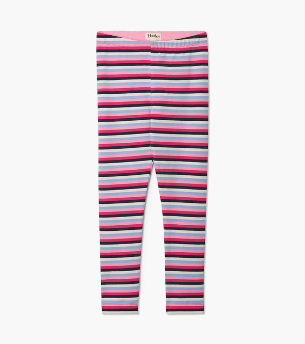 pink denim stripe leggings