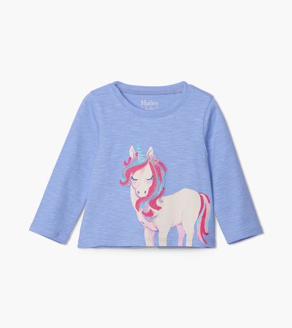 magical unicorn long sleeve baby tee