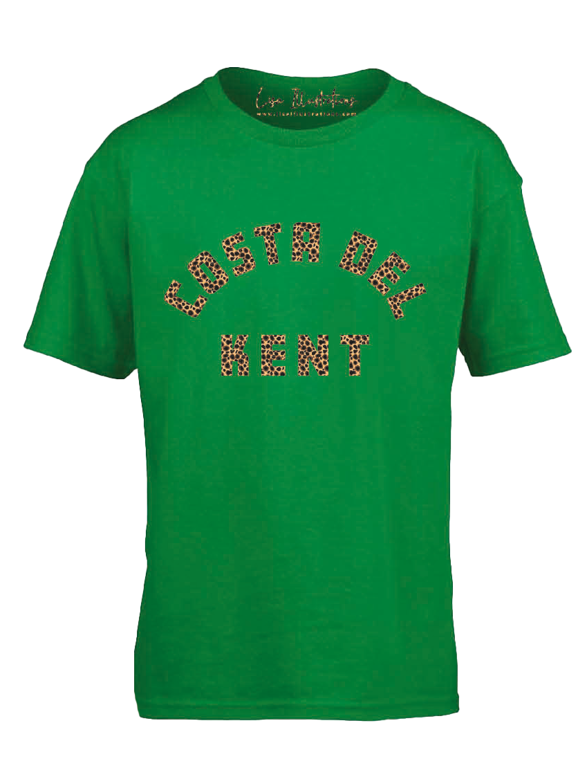 ‘Costa Del Kent’ Kids T-Shirt - Green