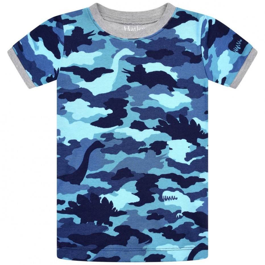 dino camo organic cotton short pj set