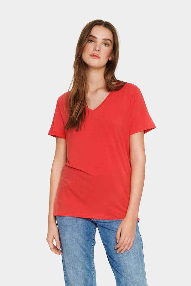 AdeliaSZ V-Neck T-Shirt - Hibiscus