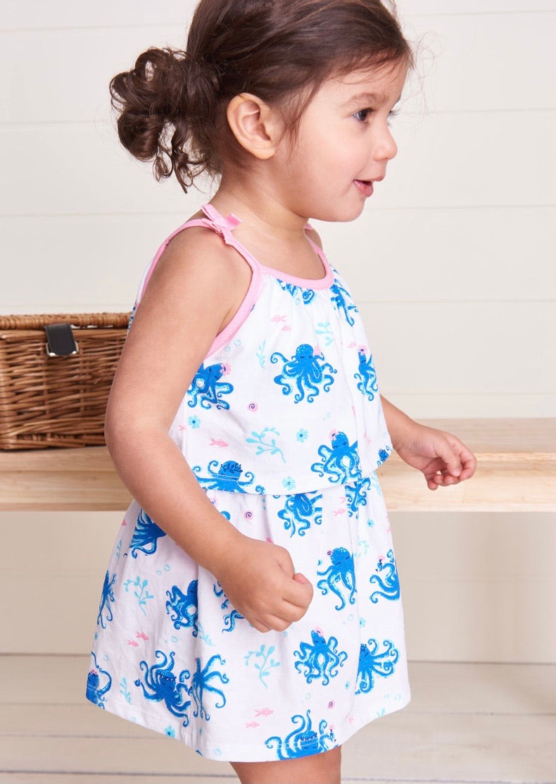 pretty octopuses baby layered dress