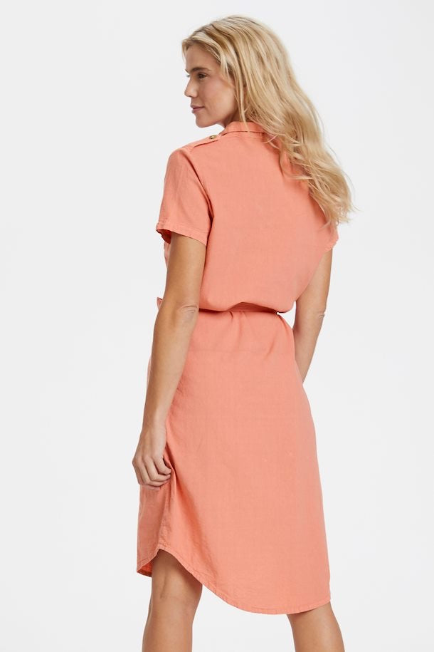 Terra cotta linen dress