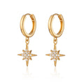 Starburst Hoop Earrings - Gold