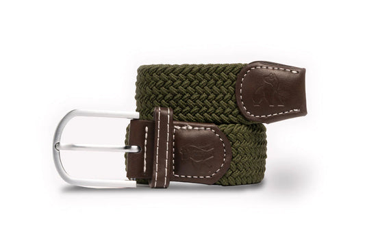 Recycled woven belt - Kaki Green