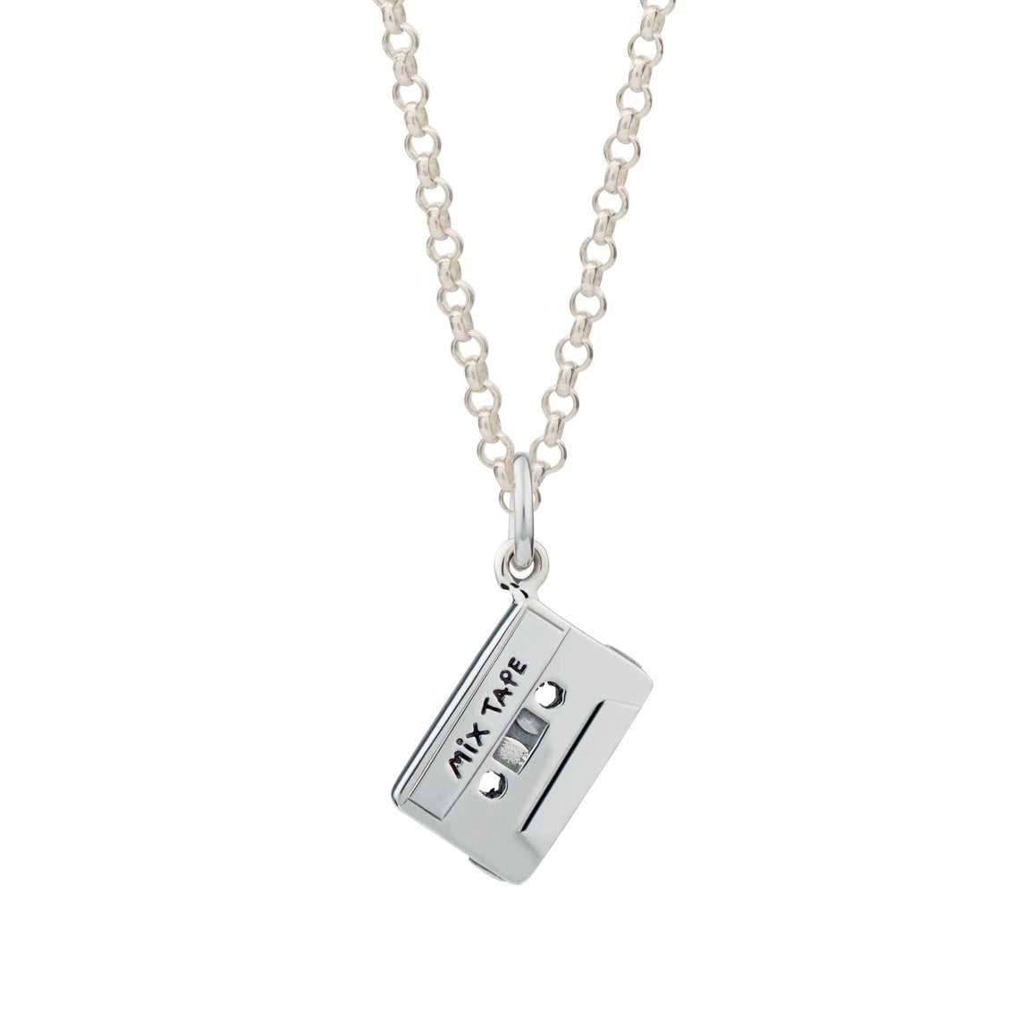 Mix tape necklace - sterling silver