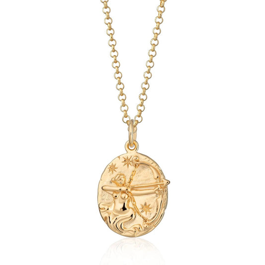 Sagittarius Zodiac Necklace - Gold