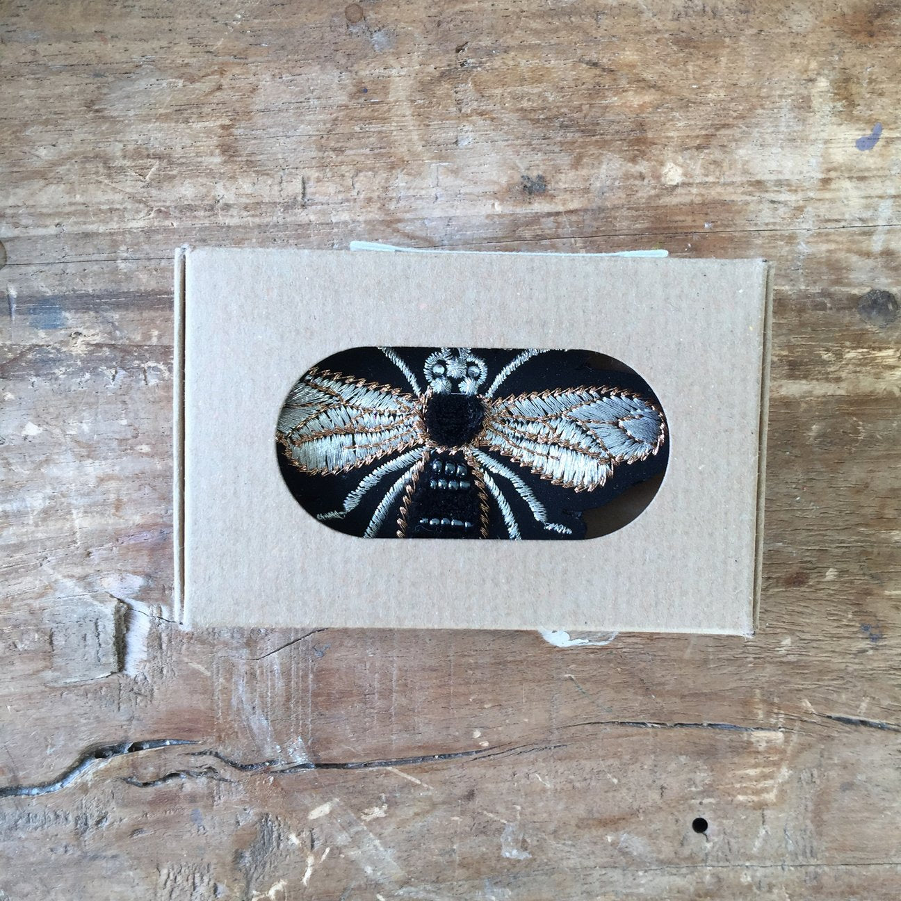 embroidered insect pin
