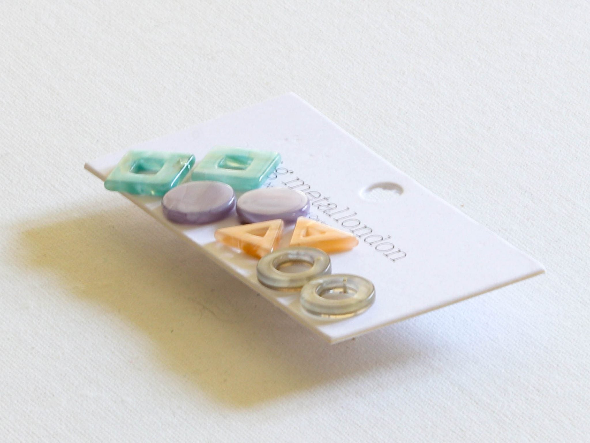 Big Metal London Geometrical Resin Earrings