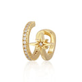 Star Double Band Small Ear Cuff - Gold Plated