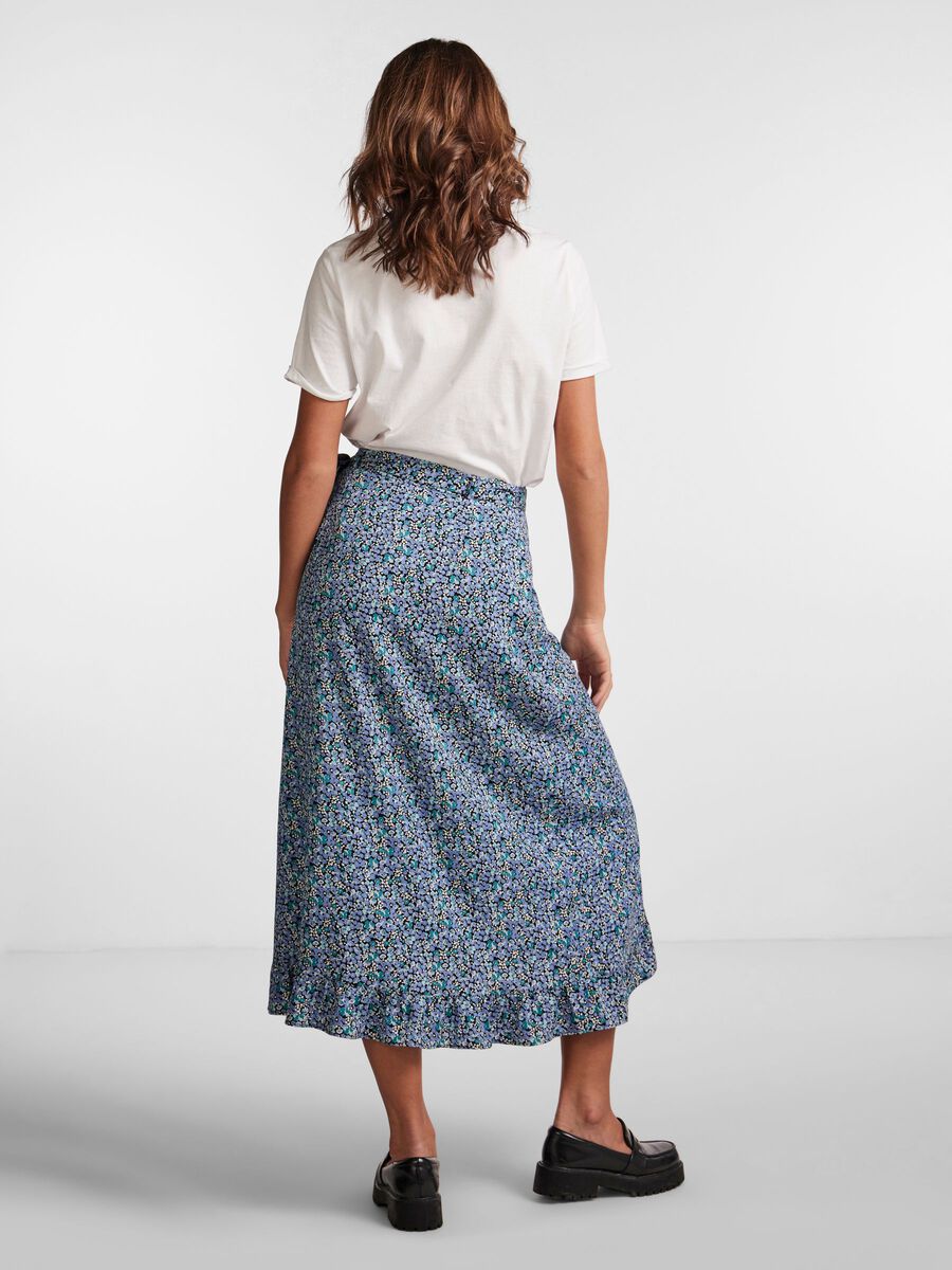 PCBROOK HW MIDI SKIRT - Deep Lagoon