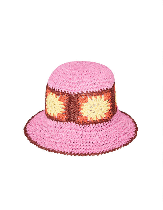 PCBALOU STRAW HAT - Pink or Nature