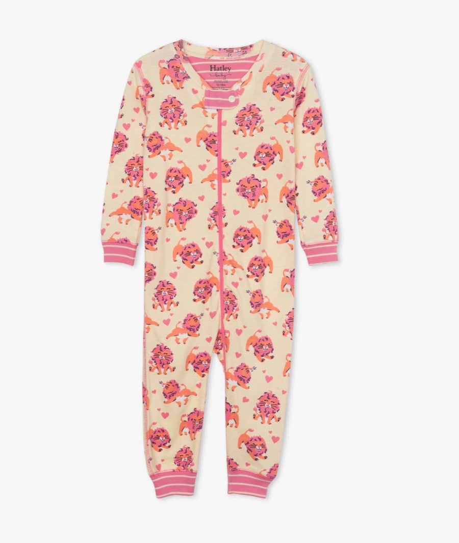 Lovely lions organic cotton coverall