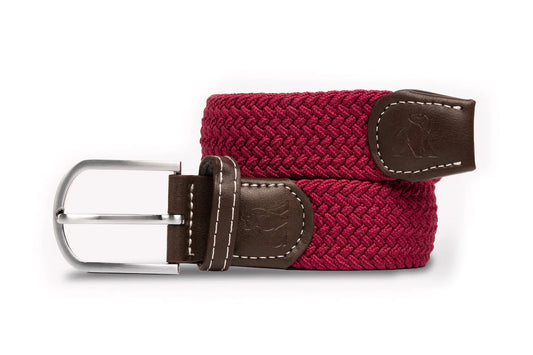 Recycled Woven Belt - burgundy