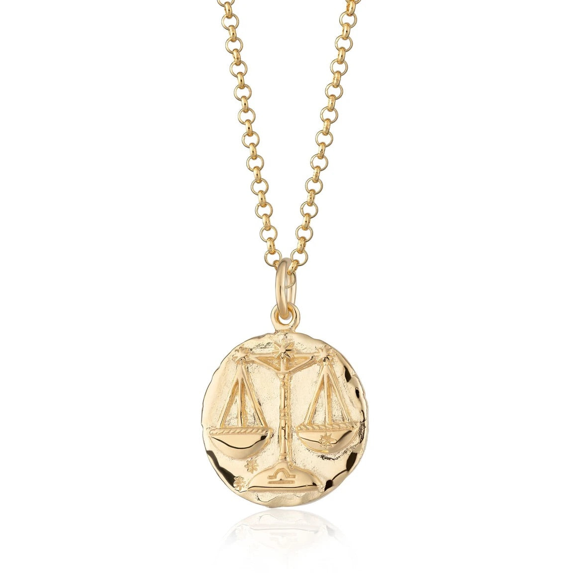 Libra Zodiac Necklace - Gold