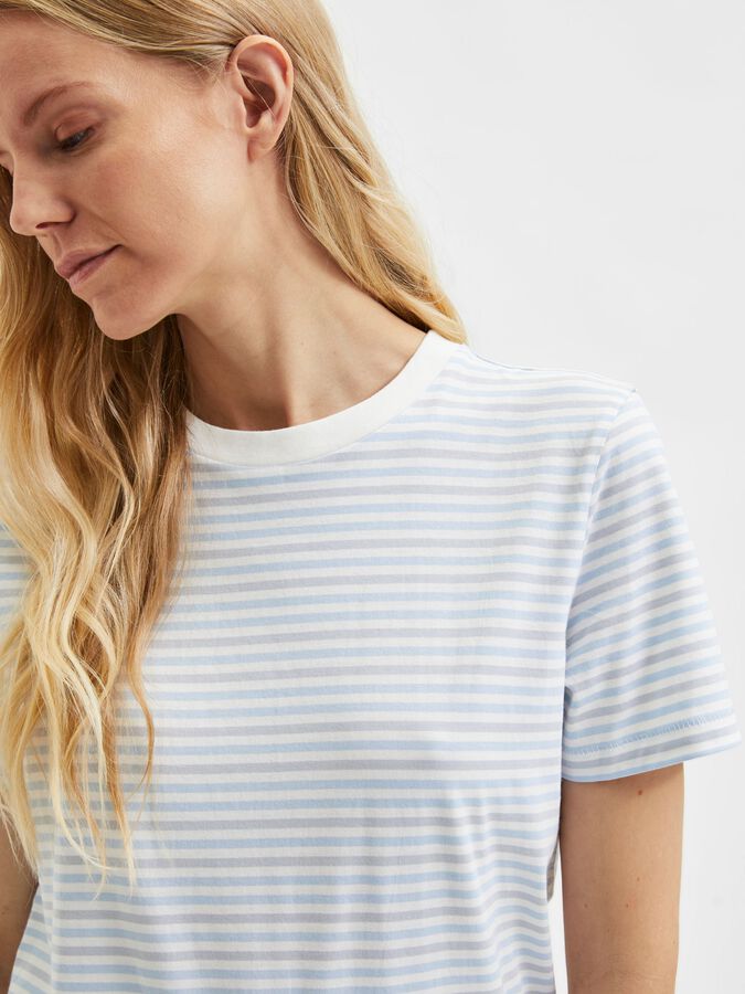 Striped T-Shirt - White / Blue