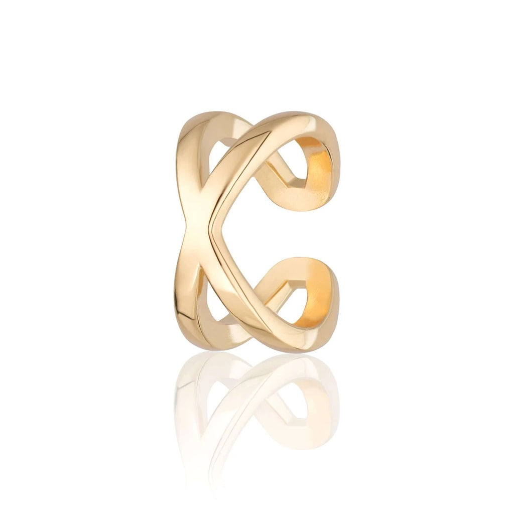 Cross Ear Cuff - Gold Plated