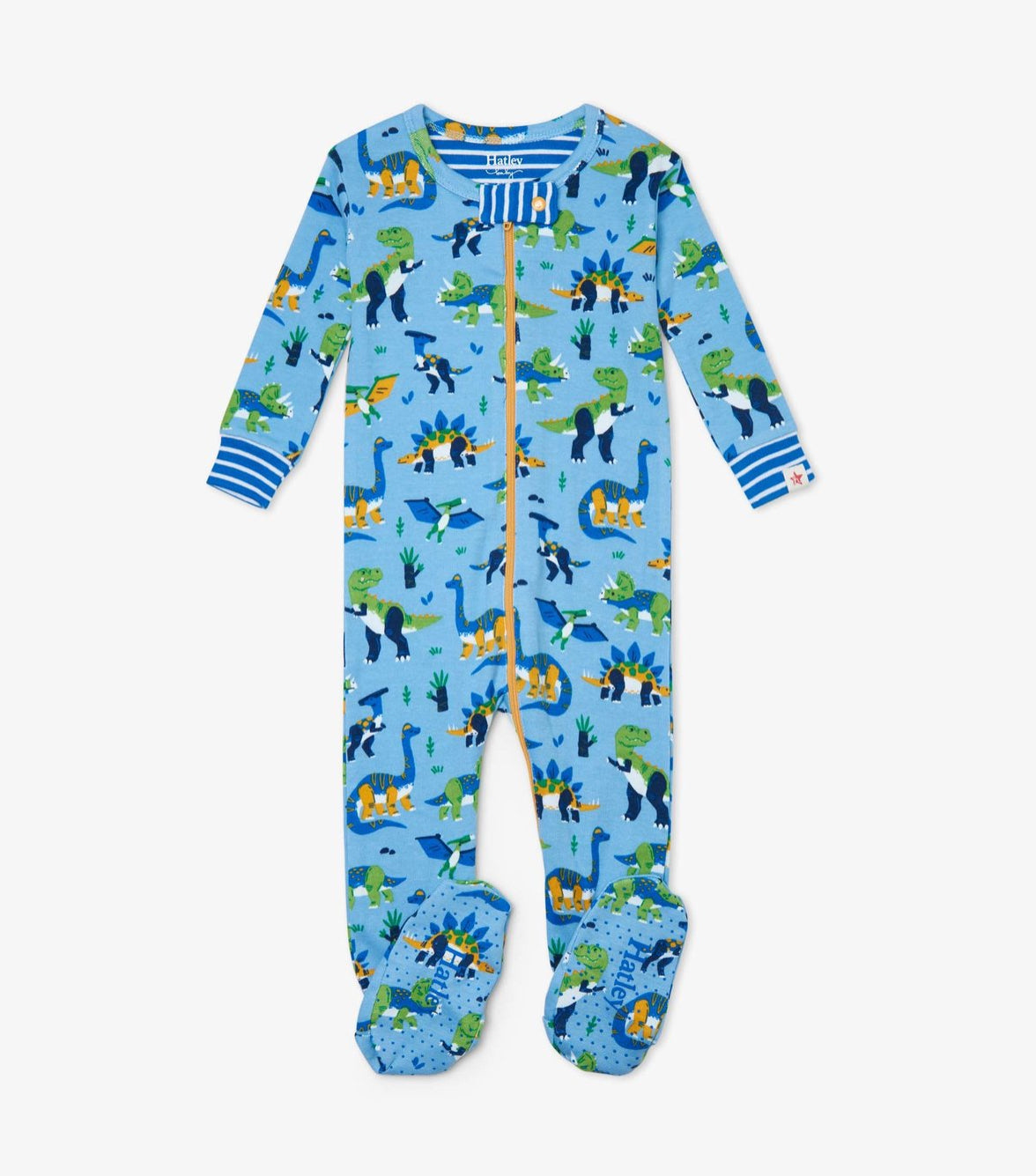 Curious Dinos Organic Cotton Footed Coverall