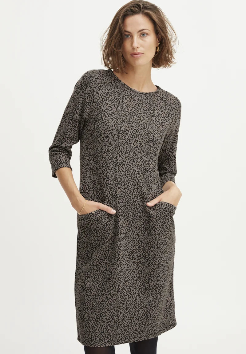 FRVAR LEOAPRD PRINT DRESS
