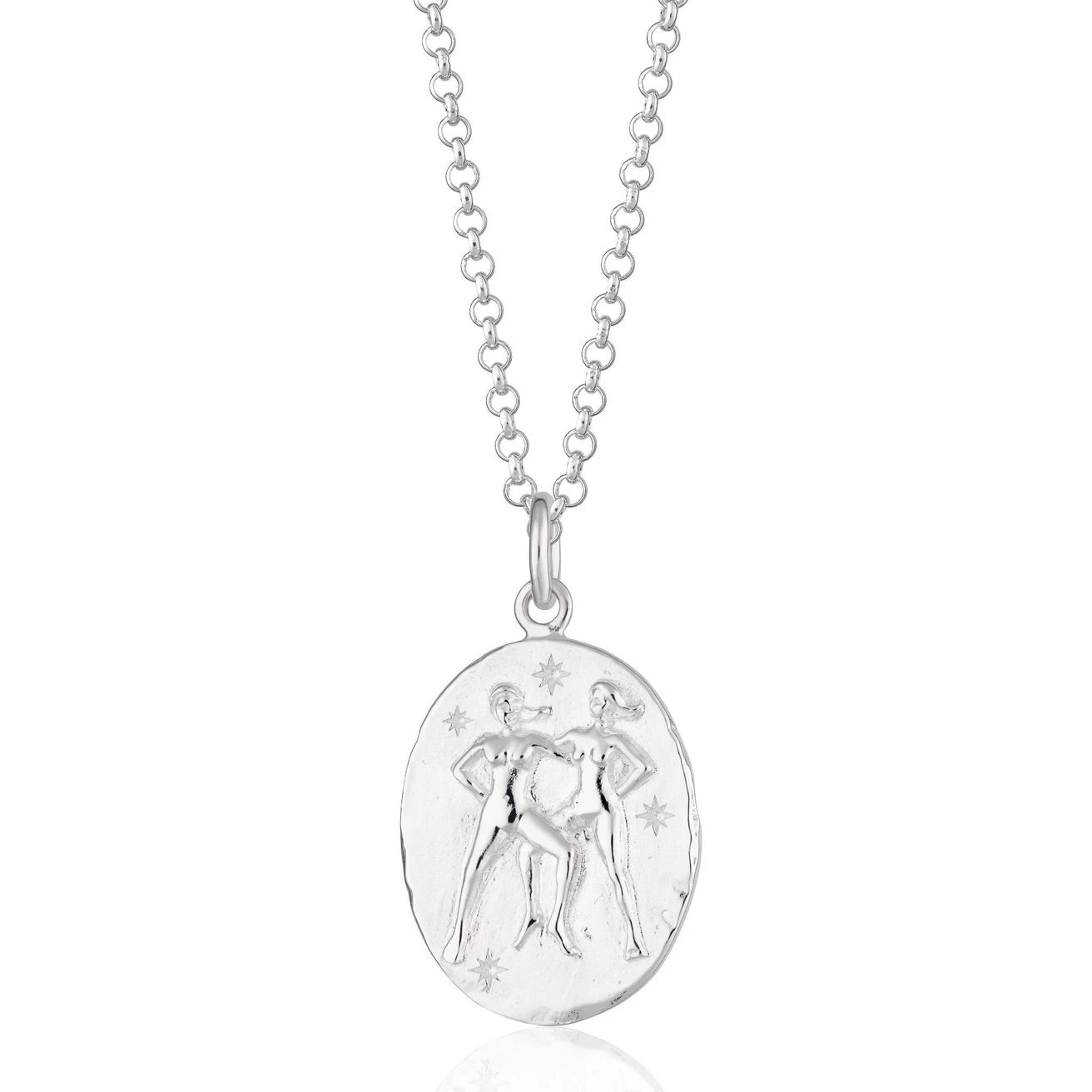 Gemini Zodiac Necklace - Silver