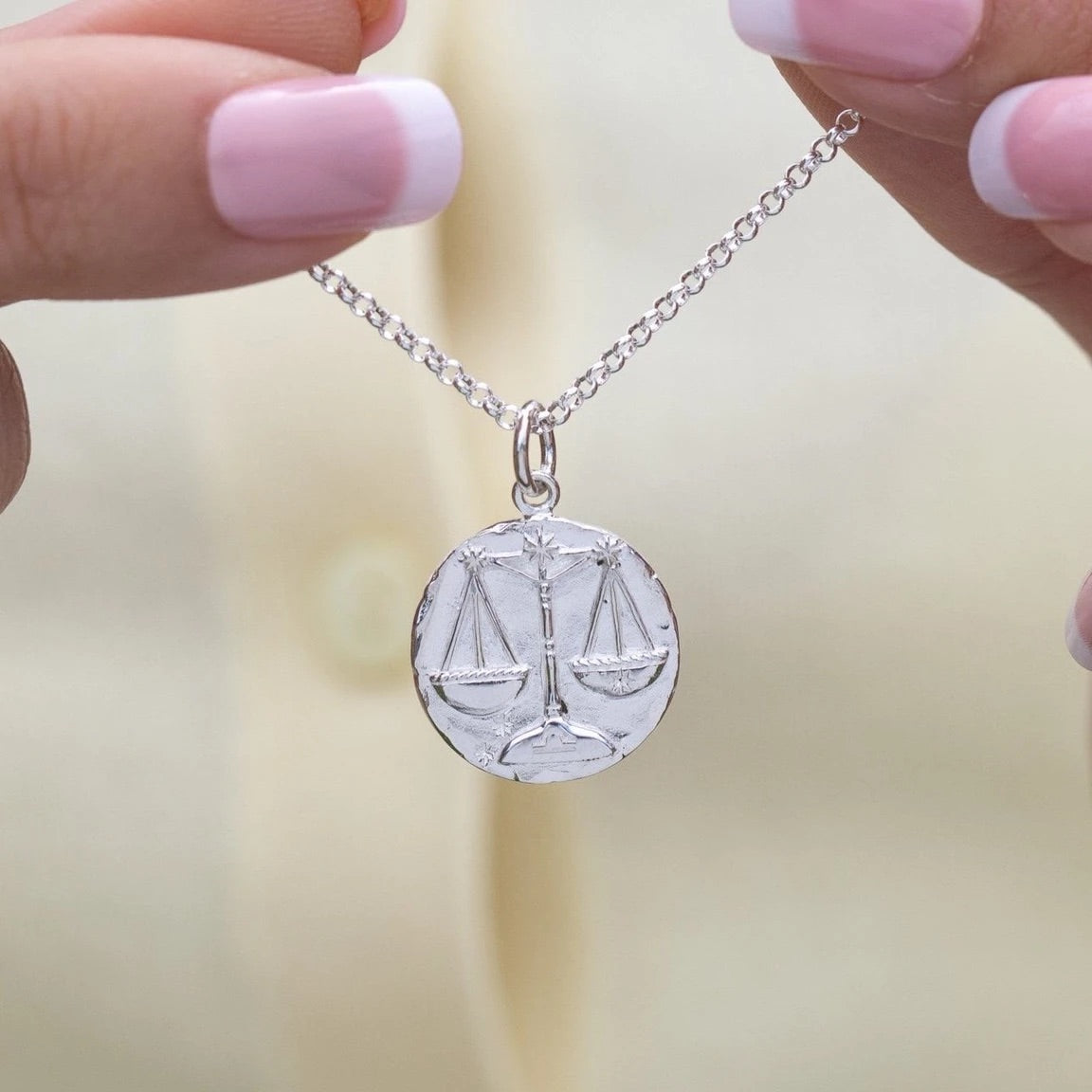 Libra Zodiac Necklace - silver
